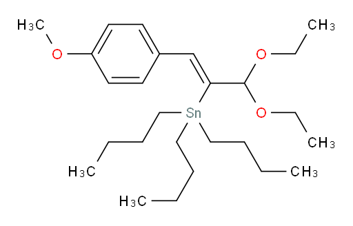 (Z)-三丁基(3,3-二乙氧基-1-(4-甲氧基苯基)丙-1-烯-2-基)锡烷