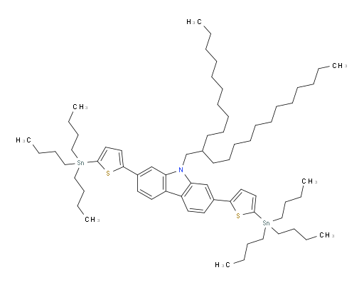 9-(2-癸基四癸基)-2,7-双(5-(三丁基锡基)噻吩-2-基)-9H-咔唑