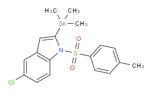 5-氯-1-对甲苯磺酰基-2-(三甲基锡基)-1H-吲哚