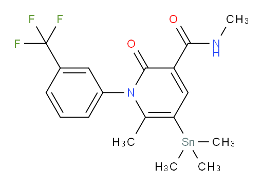 N,6-dimethyl-2-oxo-1-(3-(trifluoromethyl)phenyl)-5-(trimethylstannyl)-1,2-dihydropyridine-3-carboxamide