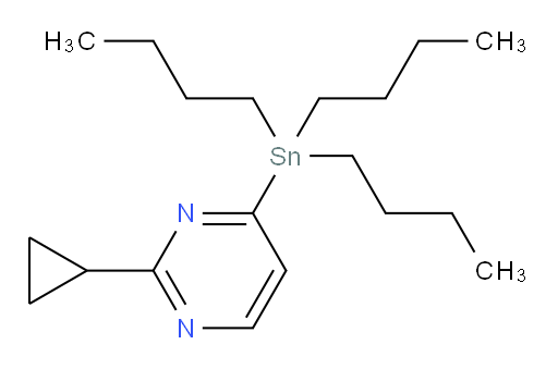 2-cyclopropyl-4-(tributylstannyl)pyrimidine