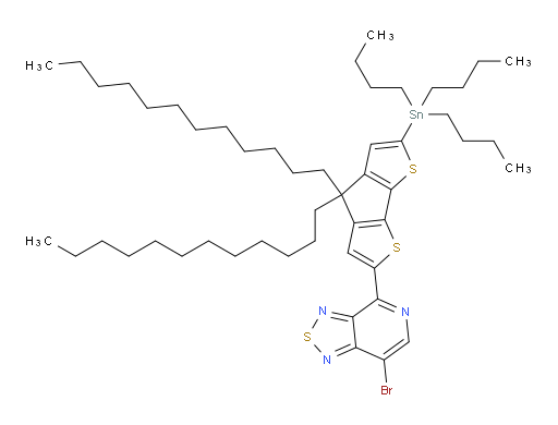 7-bromo-4-(4,4-didodecyl-6-(tributylstannyl)-4H-cyclopenta[1,2-b:5,4-b']dithiophen-2-yl)-[1,2,5]thiadiazolo[3,4-c]pyridine