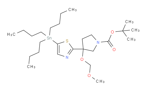 tert-butyl 3-(methoxymethoxy)-3-(5-(tributylstannyl)thiazol-2-yl)pyrrolidine-1-carboxylate