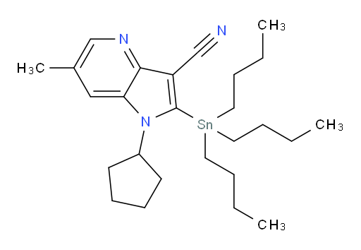 1-环戊基-6-甲基-2-(三丁基锡基)-1H-吡咯并[3,2-b]吡啶-3-氰基