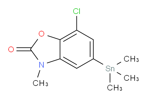 7-chloro-3-methyl-5-(trimethylstannyl)benzo[d]oxazol-2(3H)-one