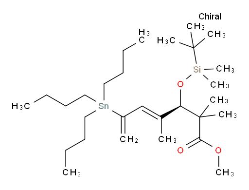(R,E)-methyl 3-((tert-butyldimethylsilyl)oxy)-2,2,4-trimethyl-6-(tributylstannyl)hepta-4,6-dienoate
