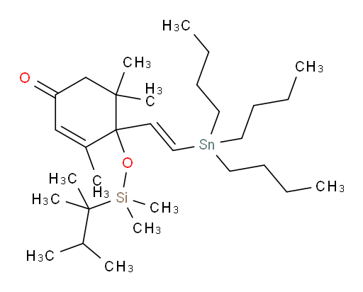 (E)-4-(((2,3-dimethylbutan-2-yl)dimethylsilyl)oxy)-3,5,5-trimethyl-4-(2-(tributylstannyl)vinyl)cyclohex-2-enone