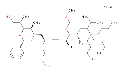 (S)-2-((2S,4R,5S,6S)-6-((2S,5S,6R,7S,Z)-2,6-bis(methoxymethoxy)-5,7,10-trimethyl-9-(tributylstannyl)undec-8-en-3-yn-1-yl)-5-methyl-2-phenyl-1,3-dioxan-4-yl)propan-1-ol