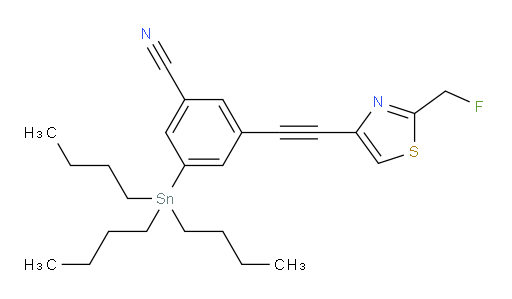 3-((2-(fluoromethyl)thiazol-4-yl)ethynyl)-5-(tributylstannyl)benzonitrile