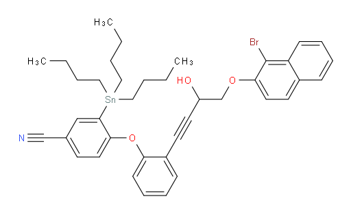 4-(2-(4-((1-bromonaphthalen-2-yl)oxy)-3-hydroxybut-1-yn-1-yl)phenoxy)-3-(tributylstannyl)benzonitrile