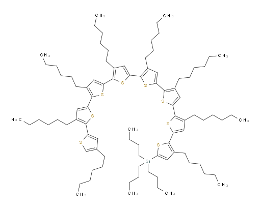 tributyl(3,4',4'',4''',4'''',4''''',4'''''',4'''''''-octahexyl-[2,2':5',2'':5'',2''':5''',2'''':5'''',2''''':5''''',2'''''':5'''''',2'''''''-octithiophen]-5-yl)stannane