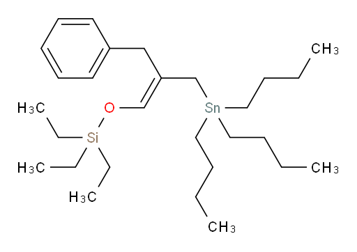 (E)-((2-benzyl-3-(tributylstannyl)prop-1-en-1-yl)oxy)triethylsilane