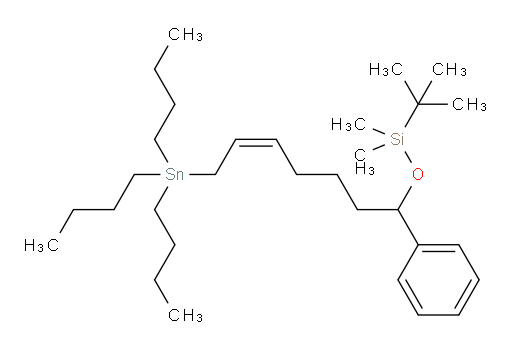 (Z)-tert-butyldimethyl((1-phenyl-7-(tributylstannyl)hept-5-en-1-yl)oxy)silane