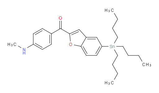 (4-(methylamino)phenyl)(5-(tributylstannyl)benzofuran-2-yl)methanone