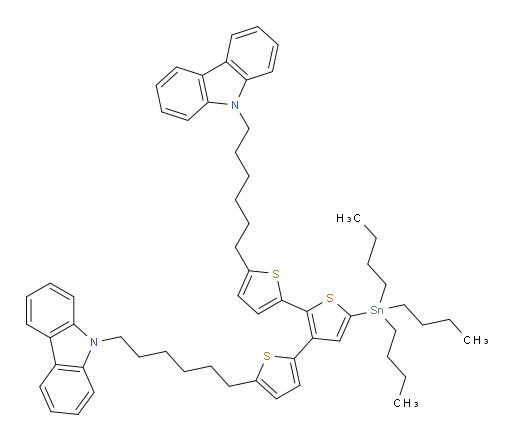 9,9'-((5'-(tributylstannyl)-[2,2':3',2''-terthiophene]-5,5''-diyl)bis(hexane-6,1-diyl))bis(9H-carbazole)