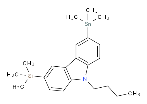 9-butyl-3-(trimethylsilyl)-6-(trimethylstannyl)-9H-carbazole
