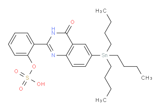 2-(4-氧代-6-(三丁基锡基)-3,4-二氢喹唑啉-2-基)苯基 氢 磺酸盐