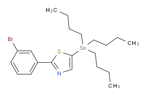 2-(3-bromophenyl)-5-(tributylstannyl)thiazole