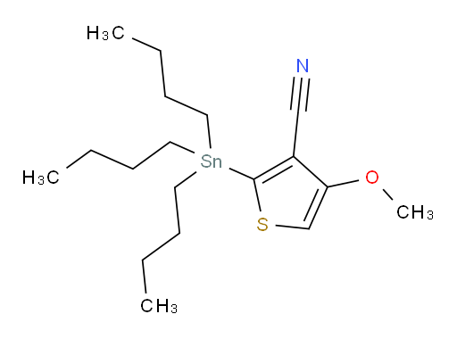4-methoxy-2-(tributylstannyl)thiophene-3-carbonitrile