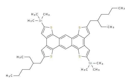 (5,12-bis(2-ethylhexyl)anthra[1,2-b:4,3-b':5,6-b'':8,7-b''']tetrathiophene-2,9-diyl)bis(trimethylstannane)