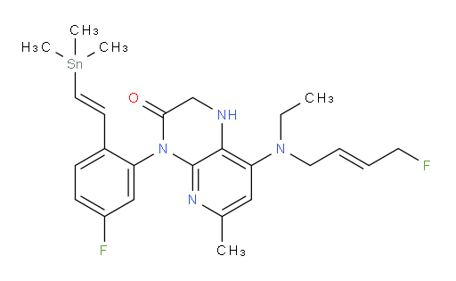 8-(乙基((E)-4-氟丁-2-烯-1-基)氨基)-4-(5-氟-2-((E)-2-(三甲基锡基)乙烯基)苯基)-6-甲基-1,2-二氢吡啶并[2,3-b]吡嗪-3(4H)-酮
