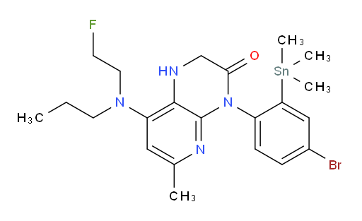 4-(4-bromo-2-(trimethylstannyl)phenyl)-8-((2-fluoroethyl)(propyl)amino)-6-methyl-1,2-dihydropyrido[2,3-b]pyrazin-3(4H)-one