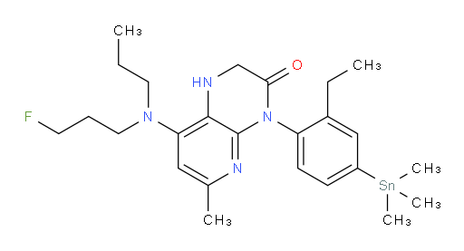 4-(2-ethyl-4-(trimethylstannyl)phenyl)-8-((3-fluoropropyl)(propyl)amino)-6-methyl-1,2-dihydropyrido[2,3-b]pyrazin-3(4H)-one