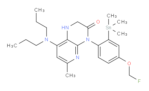 8-(dipropylamino)-4-(4-(fluoromethoxy)-2-(trimethylstannyl)phenyl)-6-methyl-1,2-dihydropyrido[2,3-b]pyrazin-3(4H)-one