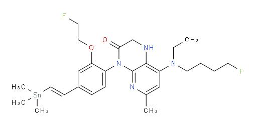 (E)-8-(乙基(4-氟丁基)氨基)-4-(2-(2-氟乙氧基)-4-(2-(三甲基锡基)乙烯基)苯基)-6-甲基-1,2-二氢吡啶并[2,3-b]吡嗪-3(4H)-酮