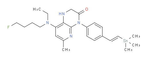 (E)-8-(ethyl(4-fluorobutyl)amino)-6-methyl-4-(4-(2-(trimethylstannyl)vinyl)phenyl)-1,2-dihydropyrido[2,3-b]pyrazin-3(4H)-one