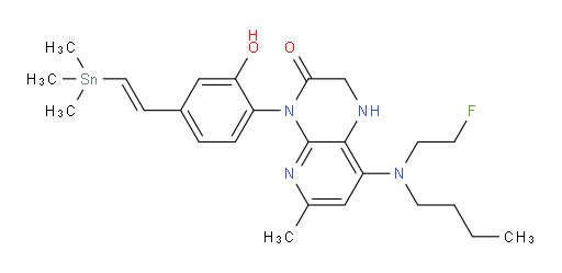 (E)-8-(丁基(2-氟乙基)氨基)-4-(2-羟基-4-(2-(三甲基锡基)乙烯基)苯基)-6-甲基-1,2-二氢吡啶并[2,3-b]吡嗪-3(4H)-酮