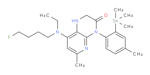 8-(ethyl(4-fluorobutyl)amino)-6-methyl-4-(4-methyl-2-(trimethylstannyl)phenyl)-1,2-dihydropyrido[2,3-b]pyrazin-3(4H)-one