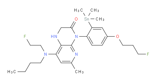 8-(butyl(2-fluoroethyl)amino)-4-(4-(3-fluoropropoxy)-2-(trimethylstannyl)phenyl)-6-methyl-1,2-dihydropyrido[2,3-b]pyrazin-3(4H)-one