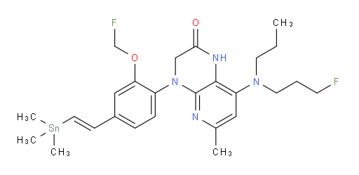 (E)-4-(2-(氟甲氧基)-4-(2-(三甲基锡基)乙烯基)苯基)-8-((3-氟丙基)(丙基)氨基)-6-甲基-3,4-二氢吡啶并[2,3-b]吡嗪-2(1H)-酮