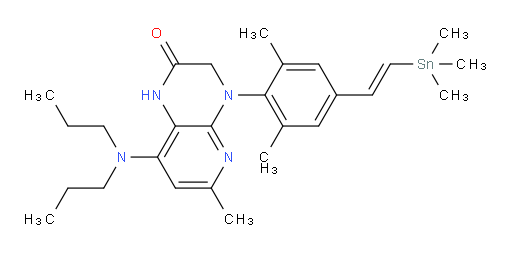 (E)-4-(2,6-dimethyl-4-(2-(trimethylstannyl)vinyl)phenyl)-8-(dipropylamino)-6-methyl-3,4-dihydropyrido[2,3-b]pyrazin-2(1H)-one