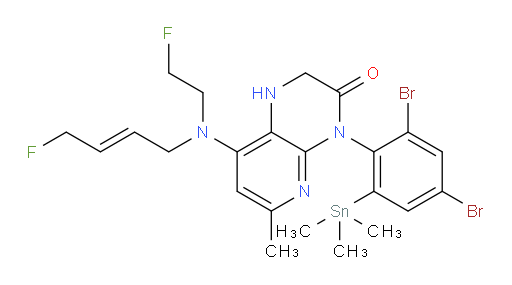 (E)-4-(2,4-dibromo-6-(trimethylstannyl)phenyl)-8-((4-fluorobut-2-en-1-yl)(2-fluoroethyl)amino)-6-methyl-1,2-dihydropyrido[2,3-b]pyrazin-3(4H)-one