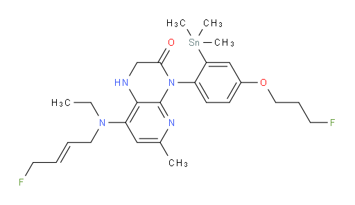 (E)-8-(ethyl(4-fluorobut-2-en-1-yl)amino)-4-(4-(3-fluoropropoxy)-2-(trimethylstannyl)phenyl)-6-methyl-1,2-dihydropyrido[2,3-b]pyrazin-3(4H)-one