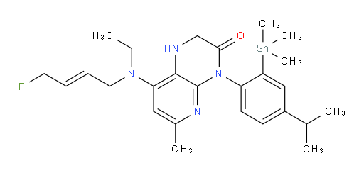 (E)-8-(ethyl(4-fluorobut-2-en-1-yl)amino)-4-(4-isopropyl-2-(trimethylstannyl)phenyl)-6-methyl-1,2-dihydropyrido[2,3-b]pyrazin-3(4H)-one