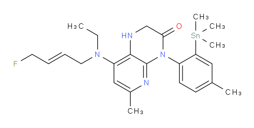 (E)-8-(ethyl(4-fluorobut-2-en-1-yl)amino)-6-methyl-4-(4-methyl-2-(trimethylstannyl)phenyl)-1,2-dihydropyrido[2,3-b]pyrazin-3(4H)-one