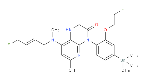 (E)-8-((4-fluorobut-2-en-1-yl)(methyl)amino)-4-(2-(2-fluoroethoxy)-4-(trimethylstannyl)phenyl)-6-methyl-1,2-dihydropyrido[2,3-b]pyrazin-3(4H)-one