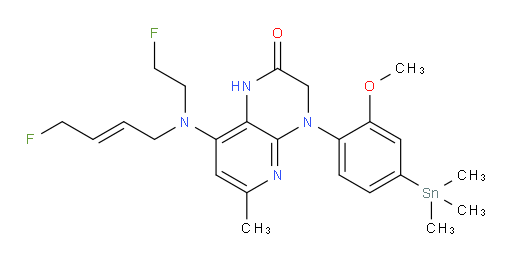 (E)-8-((4-fluorobut-2-en-1-yl)(2-fluoroethyl)amino)-4-(2-methoxy-4-(trimethylstannyl)phenyl)-6-methyl-3,4-dihydropyrido[2,3-b]pyrazin-2(1H)-one