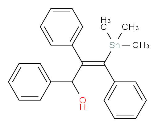 (E)-1,2,3-triphenyl-3-(trimethylstannyl)prop-2-en-1-ol
