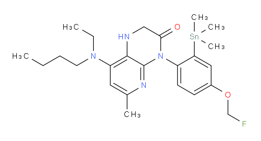 8-(butyl(ethyl)amino)-4-(4-(fluoromethoxy)-2-(trimethylstannyl)phenyl)-6-methyl-1,2-dihydropyrido[2,3-b]pyrazin-3(4H)-one