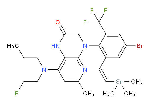 (Z)-4-(4-溴-2-(三氟甲基)-6-(2-(三甲基锡基)乙烯基)苯基)-8-((2-氟乙基)(丙基)氨基)-6-甲基-3,4-二氢吡啶并[2,3-b]吡嗪-2(1H)-酮