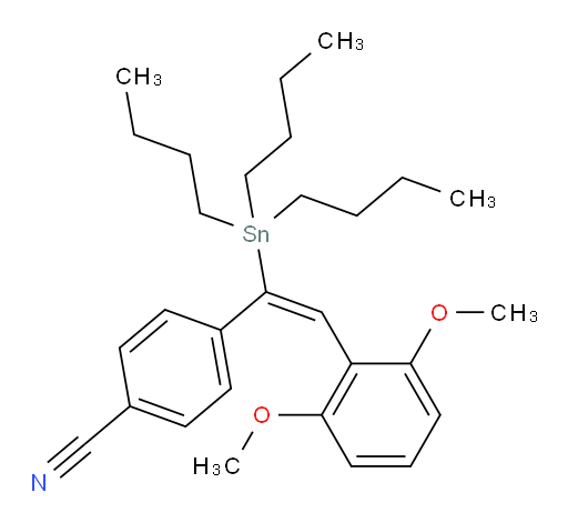 (E)-4-(2-(2,6-二甲氧基苯基)-1-(三丁基锡基)乙烯基)苯腈