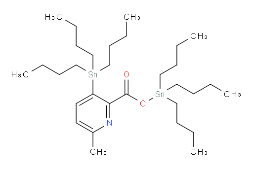 tributylstannyl 6-methyl-3-(tributylstannyl)picolinate