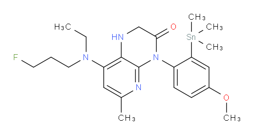 8-(ethyl(3-fluoropropyl)amino)-4-(4-methoxy-2-(trimethylstannyl)phenyl)-6-methyl-1,2-dihydropyrido[2,3-b]pyrazin-3(4H)-one