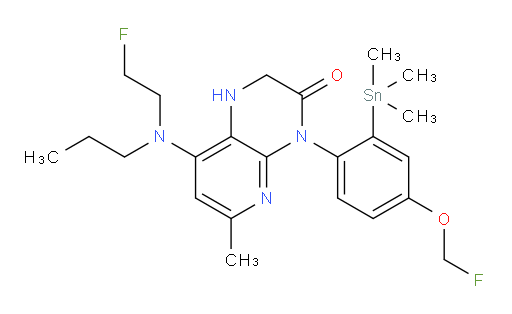 8-((2-fluoroethyl)(propyl)amino)-4-(4-(fluoromethoxy)-2-(trimethylstannyl)phenyl)-6-methyl-1,2-dihydropyrido[2,3-b]pyrazin-3(4H)-one
