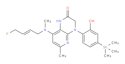 (E)-8-((4-fluorobut-2-en-1-yl)(methyl)amino)-4-(2-hydroxy-4-(trimethylstannyl)phenyl)-6-methyl-3,4-dihydropyrido[2,3-b]pyrazin-2(1H)-one