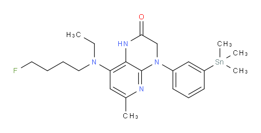 8-(ethyl(4-fluorobutyl)amino)-6-methyl-4-(3-(trimethylstannyl)phenyl)-3,4-dihydropyrido[2,3-b]pyrazin-2(1H)-one